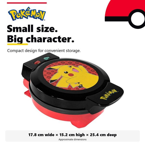 Venom Pokémon Pikachu Non-Stick Waffle Maker with UK Plug