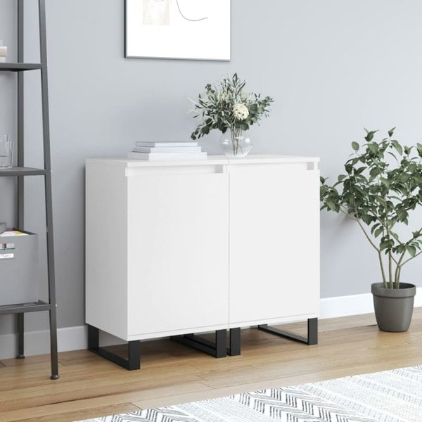 Berkfield Sideboards 2 pcs White 40x35x70 cm Engineered Wood