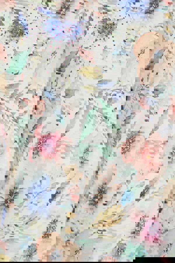 Mudflower Floral Print Water-Colour Effect Top