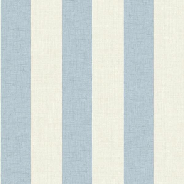 Grandeco Classic Wide Textured Stripe Wallpaper, Blue