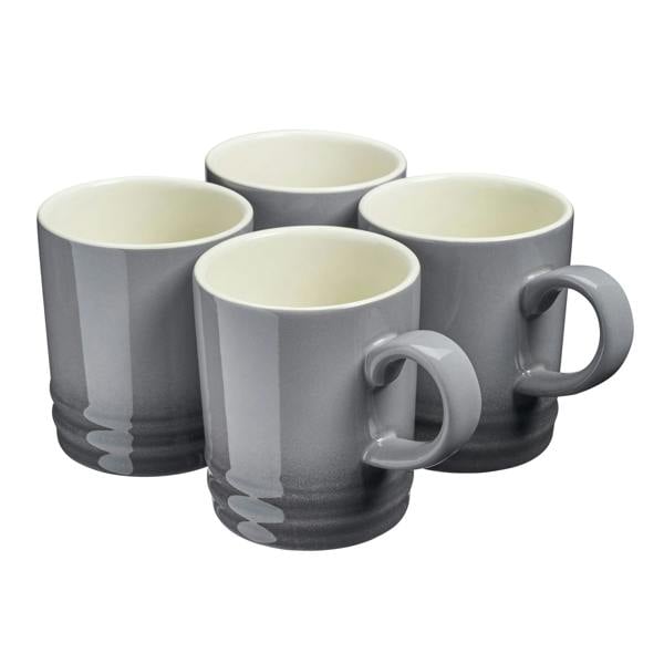Cooks Professional 4 Piece Mug Set | 350ml | Grey