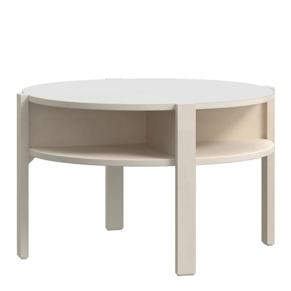 Furniture To Go Tobago Round Coffee Table with Open Shelf in Sand