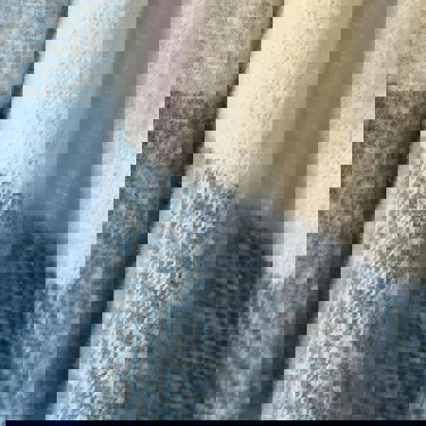 Catherine Lansfield Faux Mohair Check Blanket Throw Blue