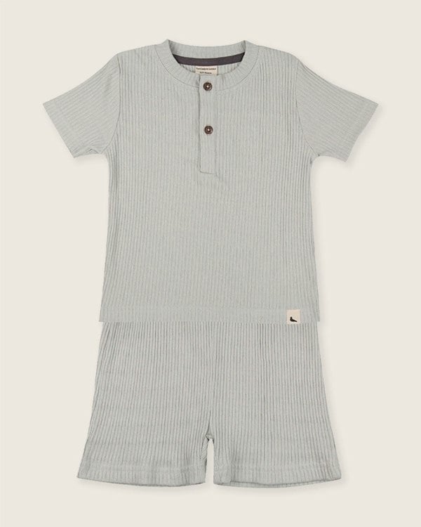 Light Green Rib Top & Short Set - image 1