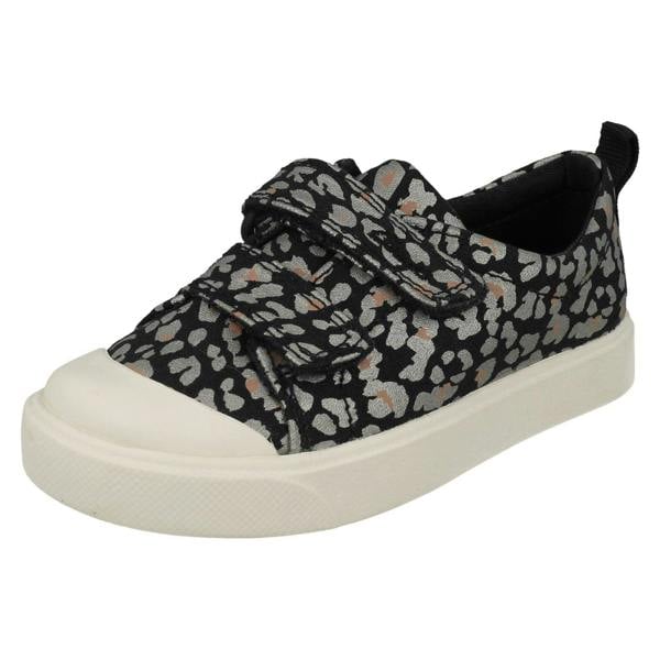 Clarks Girls Clarks Pattern Detailed Canvas Shoes City Bright