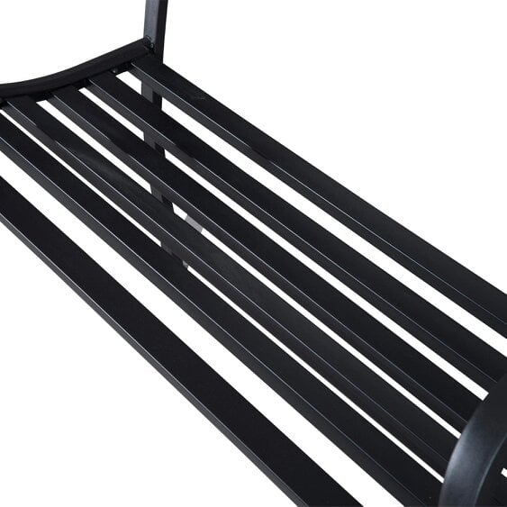 Wyld Haus Saradi Taro Steel Black 2 Seater Outdoor Garden Bench
