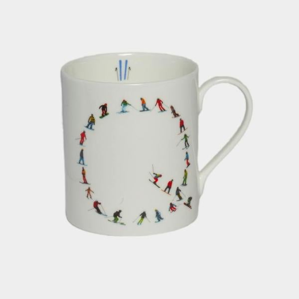 Powderhound Alphabet Ski Mug Q