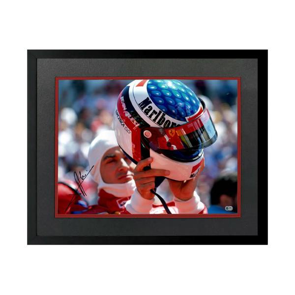 Jean Alesi Signed 16x12 Image Deluxe Mount Frame (ACG Cert)