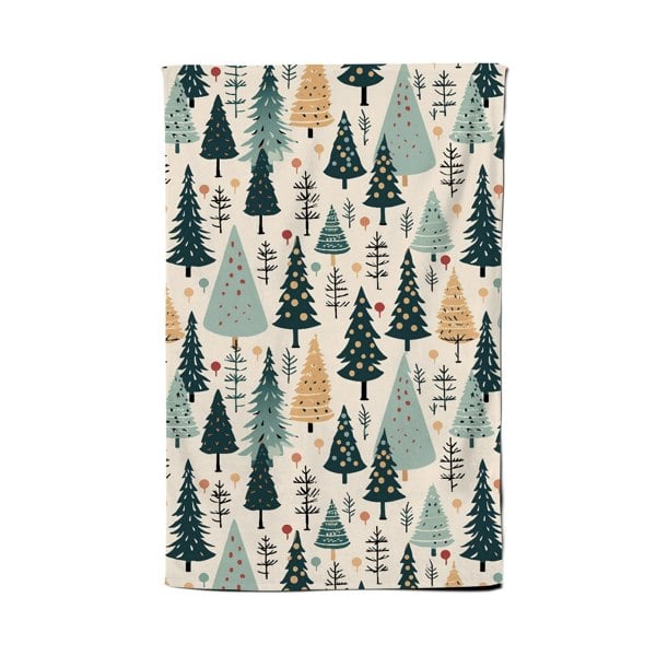 Warren Reed Boho Inspired Christmas Tree Pattern Tea Towel