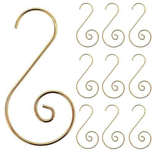 40Pcs Gold Swirl Tree Decoration Hooks for Christmas Ornaments and Festive Displays image 4
