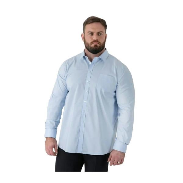 Duke Mens Oliver D555 Stretch Kingsize Shirt - Sky Blue - 