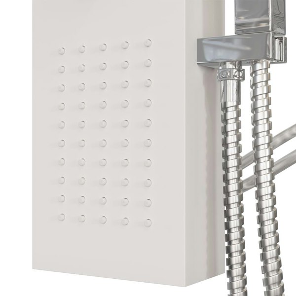 Berkfield Shower Panel System Aluminium White
