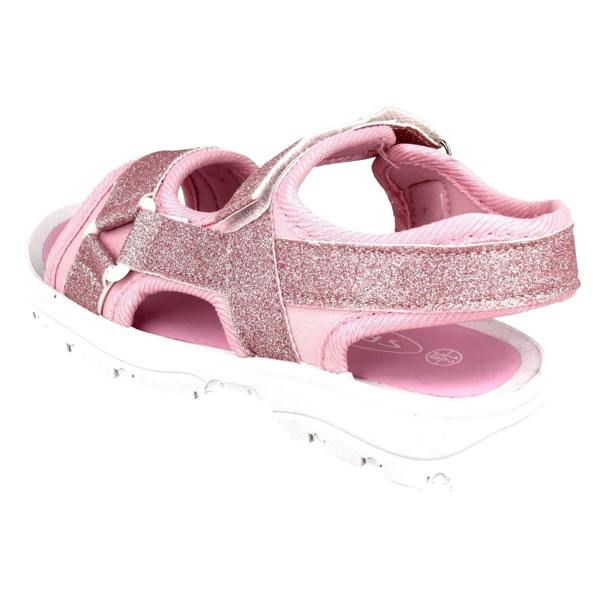 Spot On Girls Spot On Hook & Loop Strap Glitter Sandals H0366
