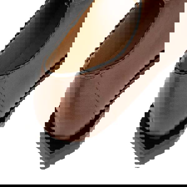 Embassy London Sloan - Brown & Snake - Women's Leather Oxford with Snakeskin toe