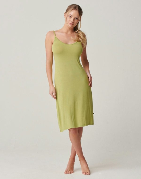 Women's Bamboo Strappy Nightdress - Tarragon - British Boxers