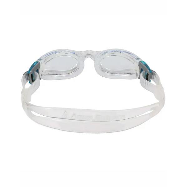Aquasphere Kaiman Small-Fit clear lens goggles with blue accents