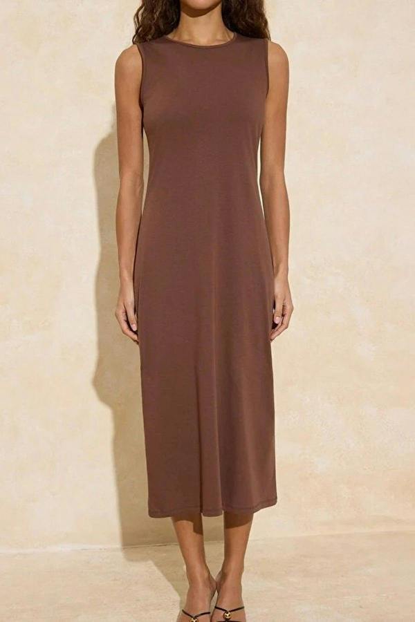 WOVCOR Sleeveless Long Lined Undershirt Dress
