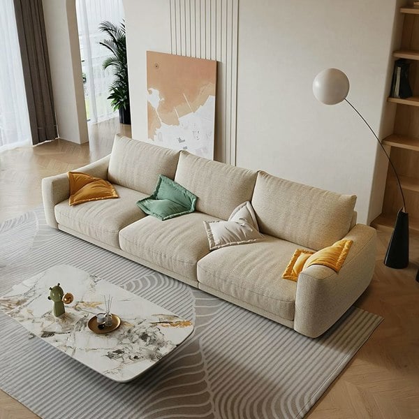 Caleb Modern Two Seater, Three Seater, Four Seater Sofa, Cotton Linen-Rit Concept-Rit Concept