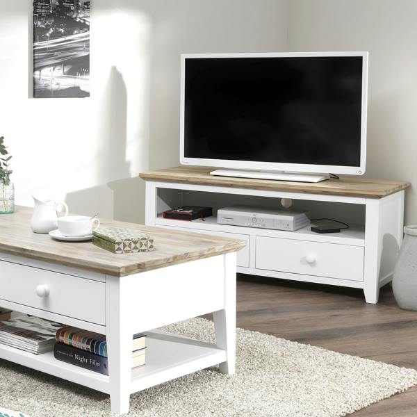 Statement Furniture Florence Wooden TV Stand With 2 Drawers and Shelf