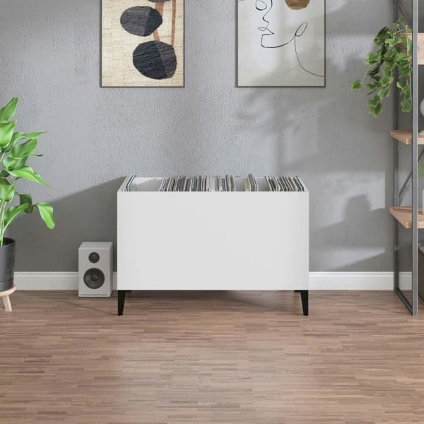 Berkfield Record Cabinet White 74.5x38x48 cm Engineered Wood