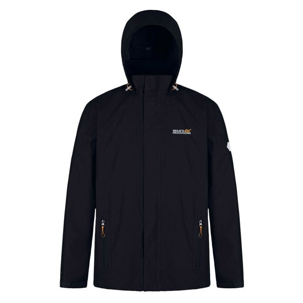 Regatta Men's Outdoor Classic Matt Hooded Waterproof Jacket - Black