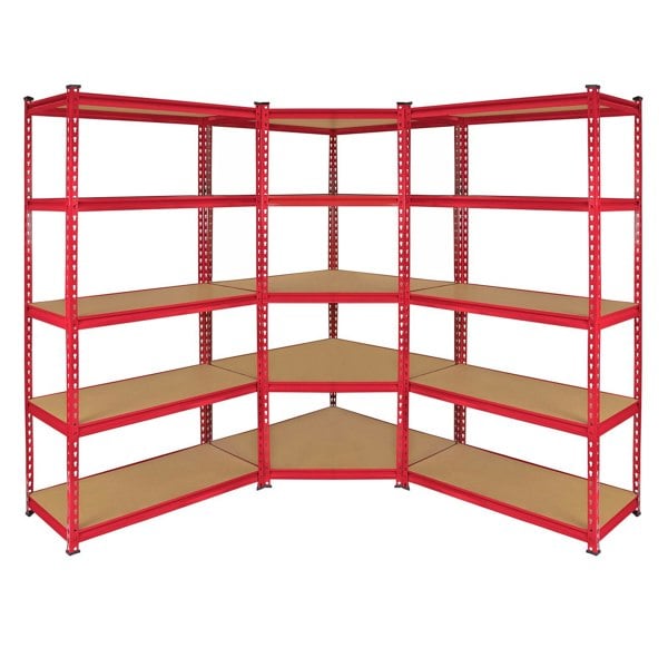 Monster Racking Z-Rax 90cm Racking Bundle: Corner Shelving and 2 Garage Racking Bays