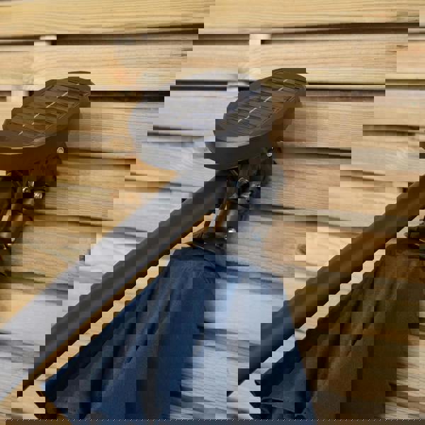 Samuel Alexander 3m Solar Powered Cantilever Lit Banana Garden Parasol with Crank Handle & White LED Lights in Blue