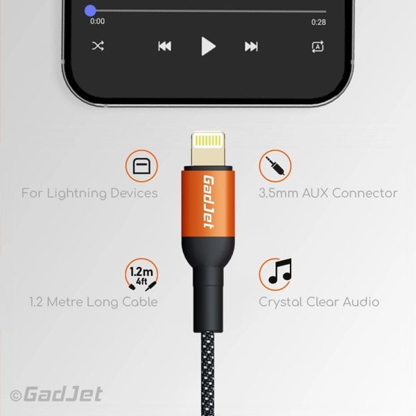 GadJet AUX to Lightning Cable