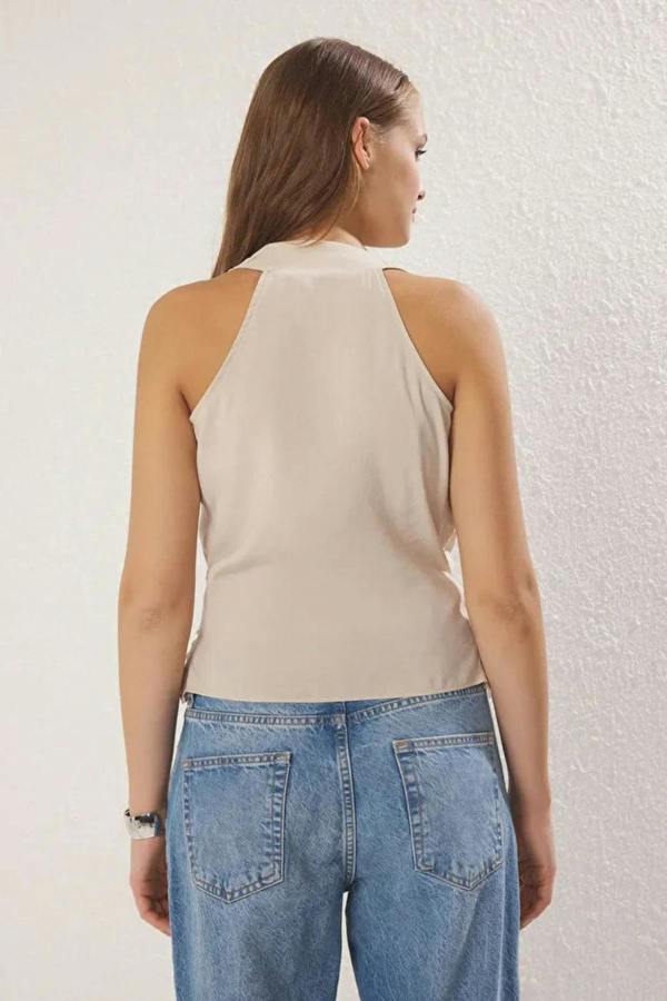 Hoxton Gal Modal Wrap-Front Woven Blouse