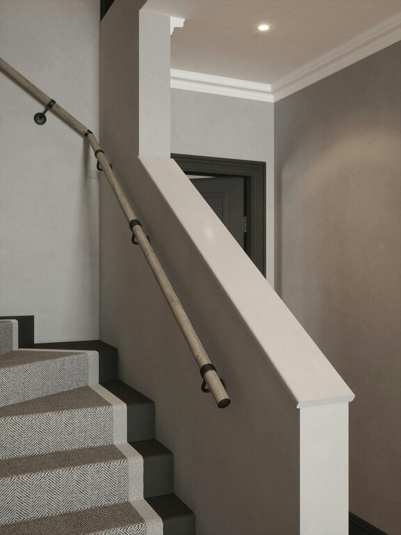 Handrails Direct Wappenbury Grey Straight Flight Handrail