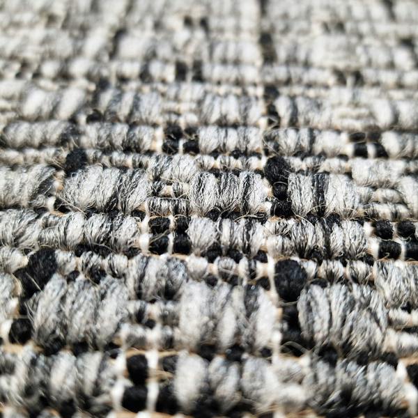 Non-Slip Dark Grey Kitchen Rug Plain Solid Design Flat Weave Sisal Look Mat and Runner