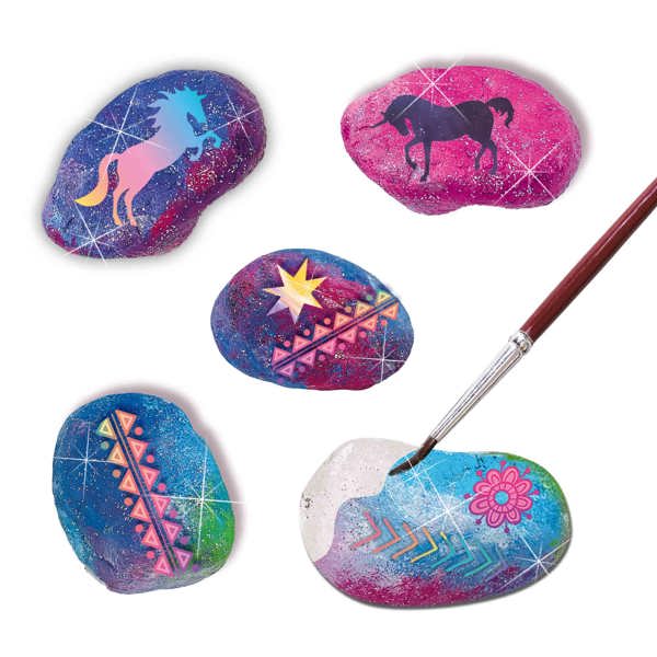 SES Creative Painting galaxy stones