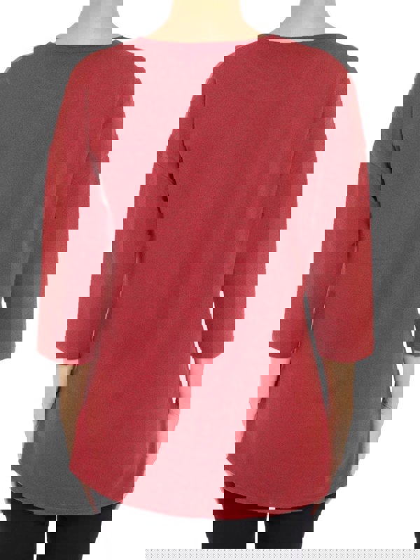 PennyPlain Cross Over Hem Tunic - Rust