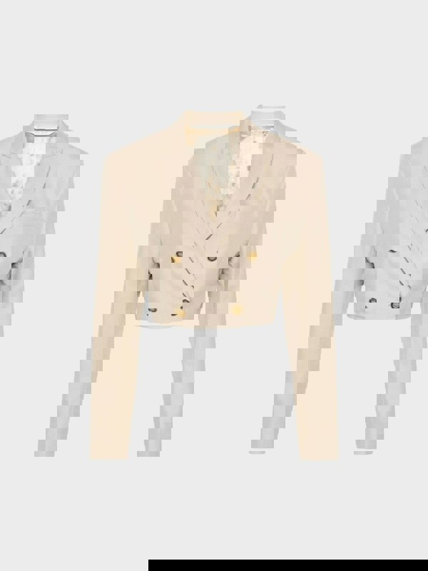 Palm Angels Buttons Cropped Blazer Beige - Supplied FashionPalm Angels