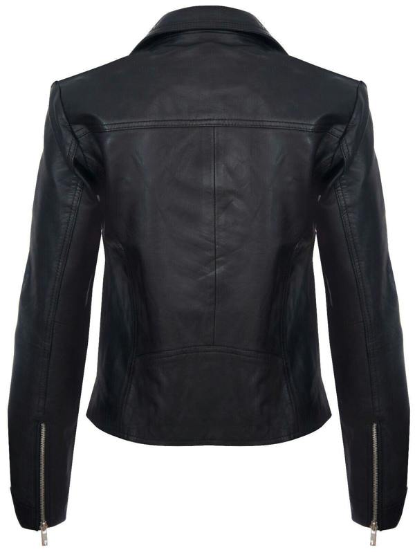 Infinity Leather Womens Leather Shawl Wrap Biker Jacket - Riga