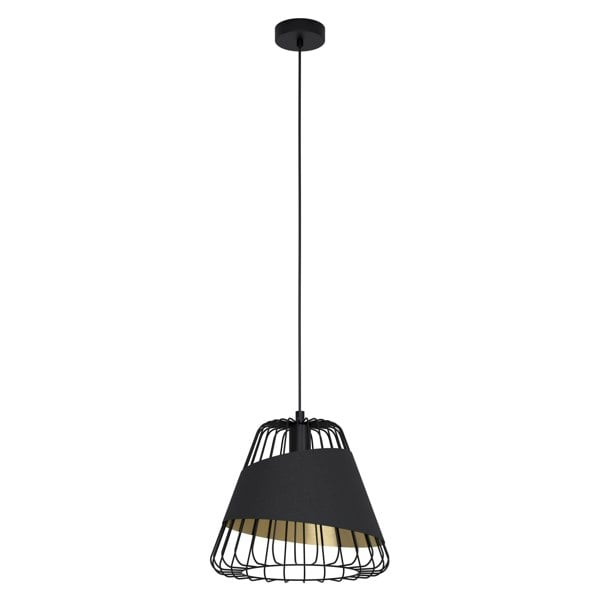 EGLO Austell Black And Gold Wireframe Pendant Light