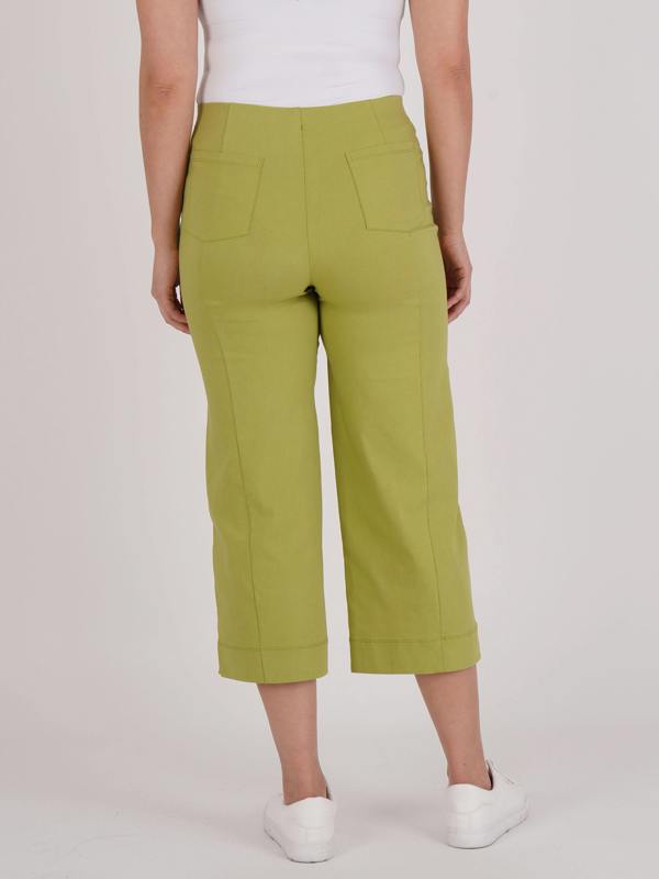 PennyPlain Wide Leg Bengaline - Pistachio
