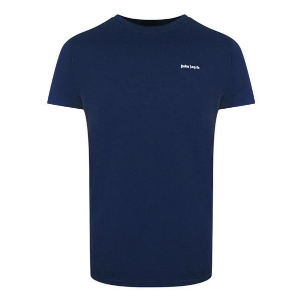 Palm Angels Classic Logo Navy Blue T-Shirt