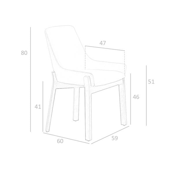 Angel Cerdá Dark Mink Leatherette Chair 4017