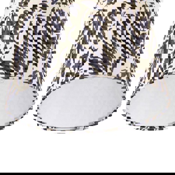 Midnight Blue Palm Leaf Themed 25cm Drum Lampshade with Fabric Lining Image 5