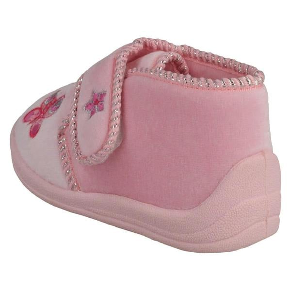Spot On Girls Spot On Bootee Slippers With Butterfly Detail X2030