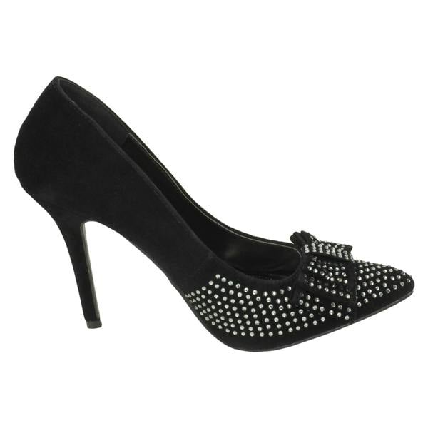 Anne Michelle Ladies Anne Michelle Diamante Bow Detail Party Shoes