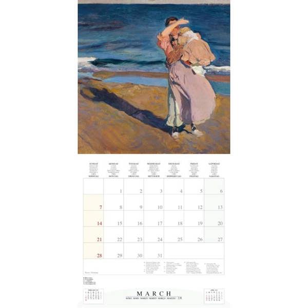 Joaquin Sorolla Calendar 2027, Wall Calendars, Month To View, Art, Gift