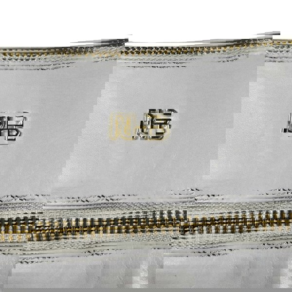 Assots London 'SUZANNE' Grey Lightweight Luxurious Baby Changing/Diaper Leather Crossbody Organiser Bag