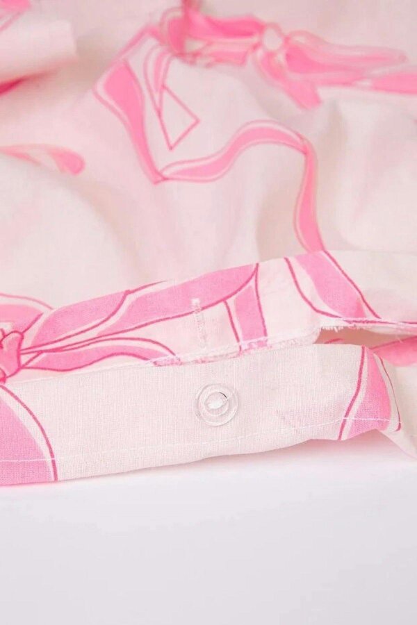 WOVCOR Single Bow Detail Duvet Cover Set with Flat Sheet 160x220cm