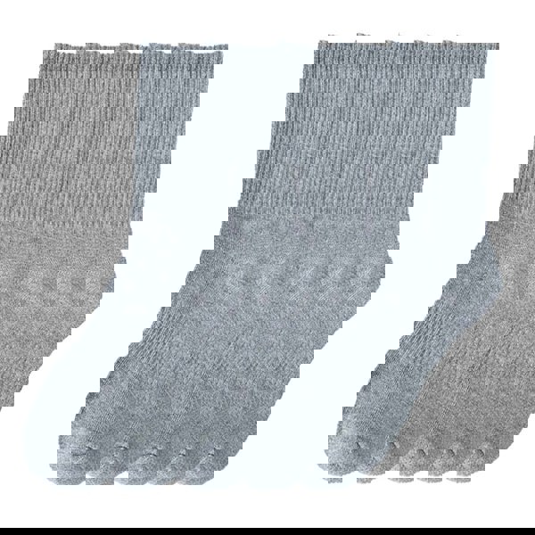 Anysox 5 Pairs Size 6-9 Fashion Socks High Quality Office Sports Business Long Socks Cotton Solid Colors Skateboard Knitted Casual Grey