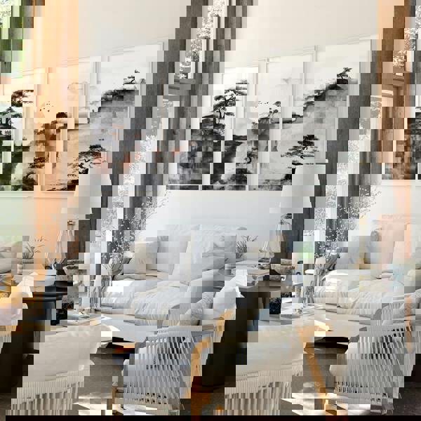 Living Room Wall Decoration | Set of 3 Asian Inspired Wall art Prints