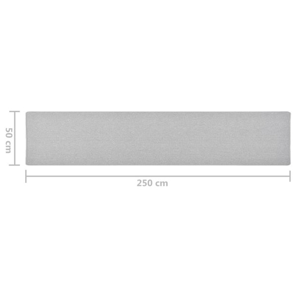 Berkfield Carpet Runner Light Grey 50x250 cm