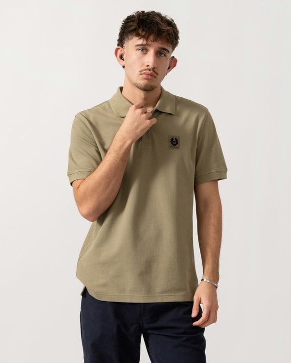 Belstaff Short Sleeved Mens Polo - Fatigue Green main