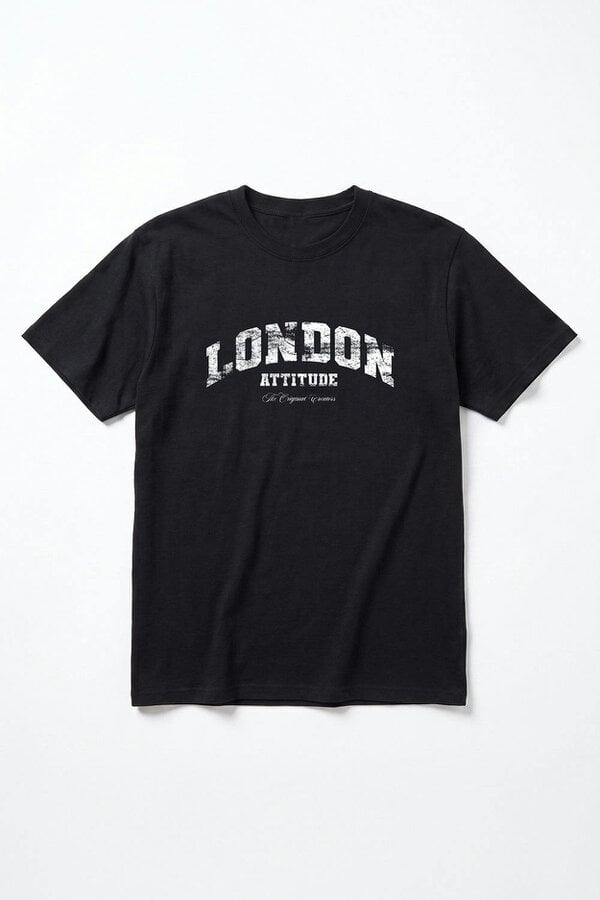 London Attitude Fearless Street Culture Oversized Heavyweight Graphic T-Shirt